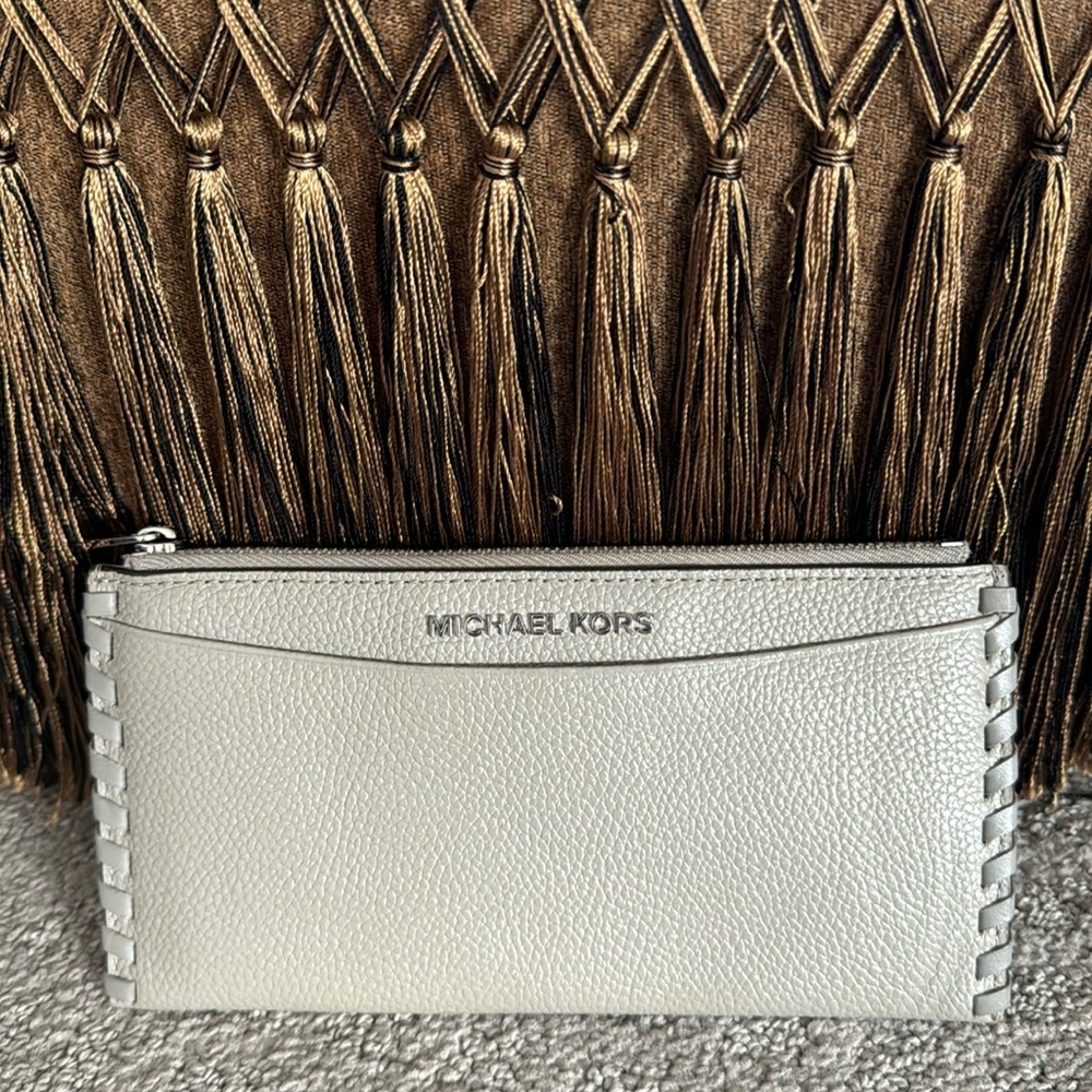 Gray Michael Kors, leather wallet